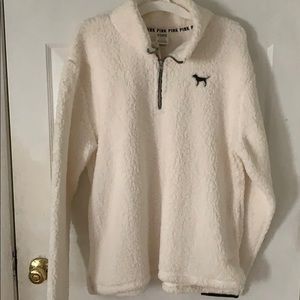 VS Pink Sherpa Pullover